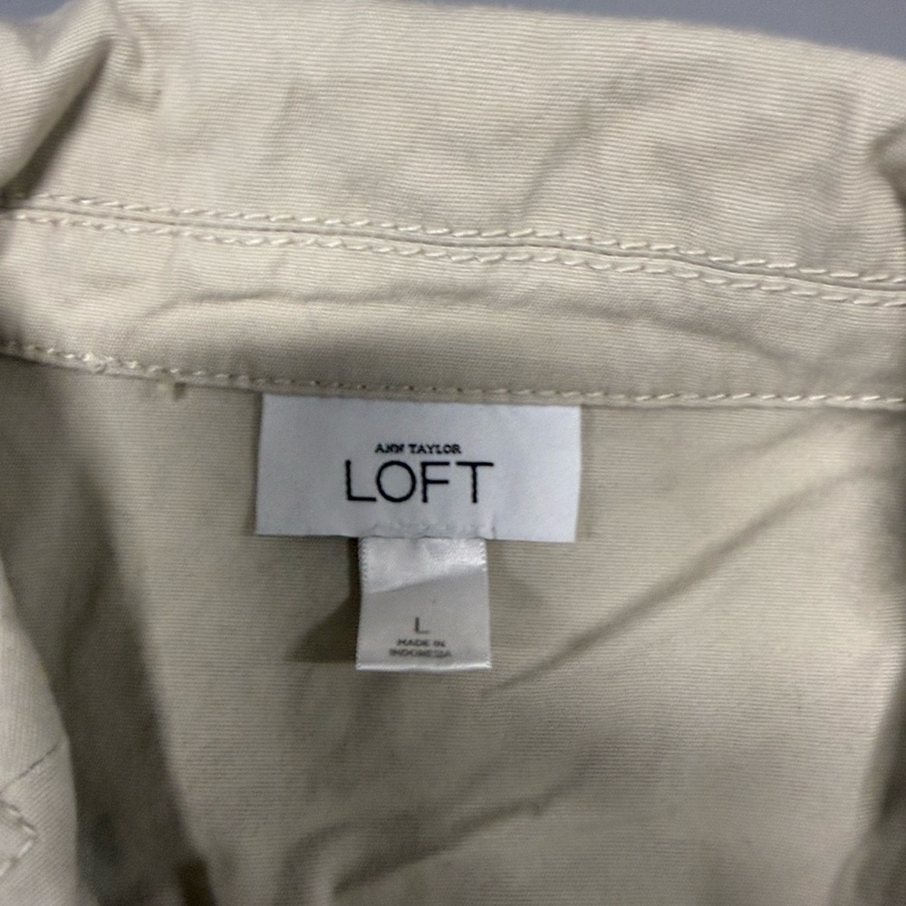 LOFT Cream Collared Jacket - Picture 3 of 5